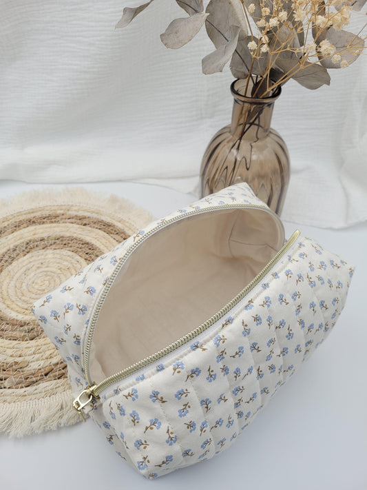 Trousse de toilette - Anémone - CréaEmeline - accessoire - fait-main