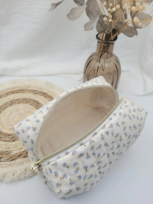 Trousse de toilette - Anémone - CréaEmeline - accessoire - fait-main
