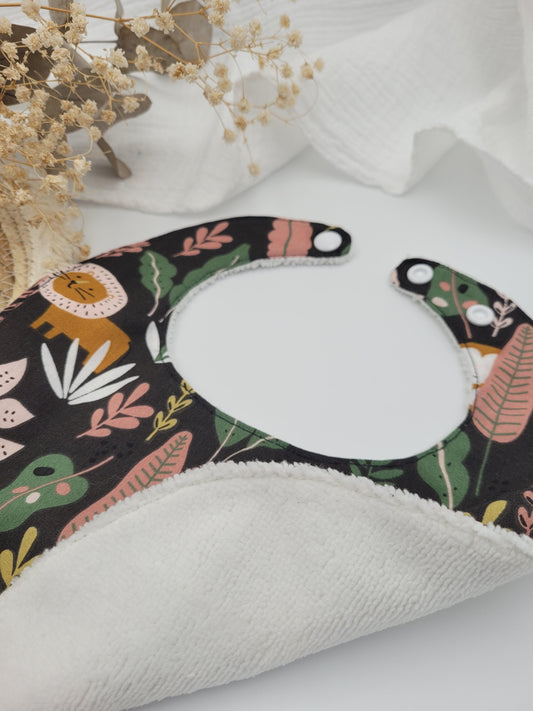 Bavoir - Jungle - CréaEmeline - accessoire - fait-main