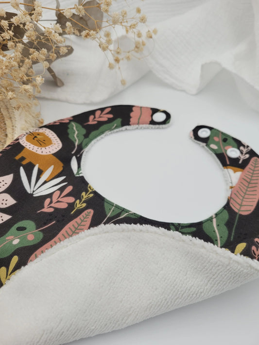 Bavoir - Jungle - CréaEmeline - accessoire - fait-main