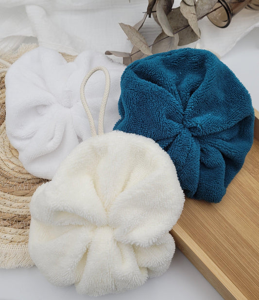 Fleur de douche - écru - CréaEmeline - accessoire - fait-main