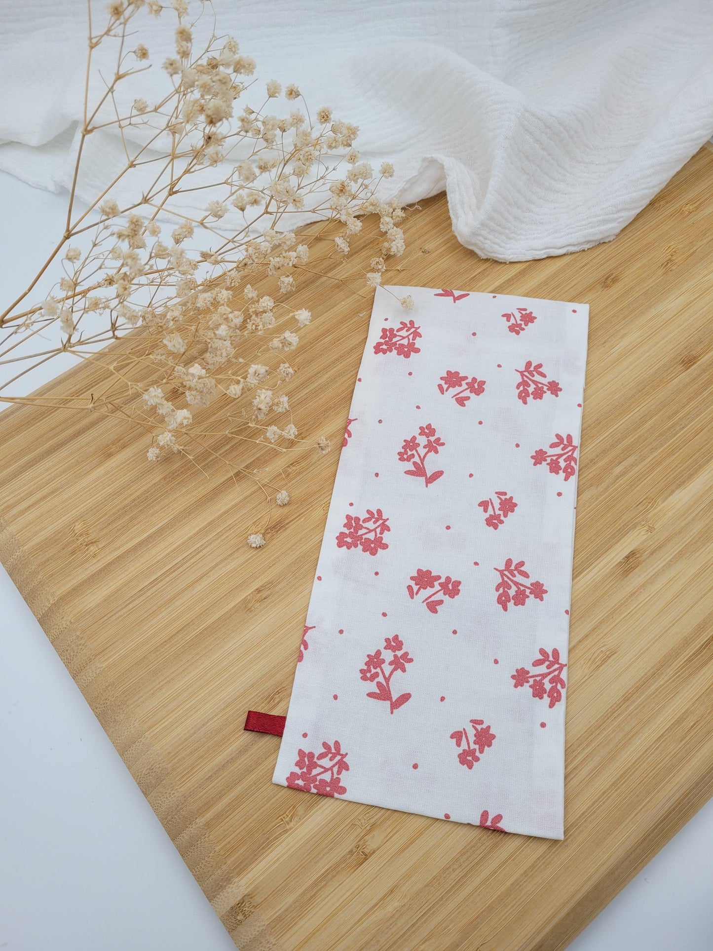 Pochette pour brosse à dents / couverts - Bégonia - CréaEmeline - accessoire - fait-main