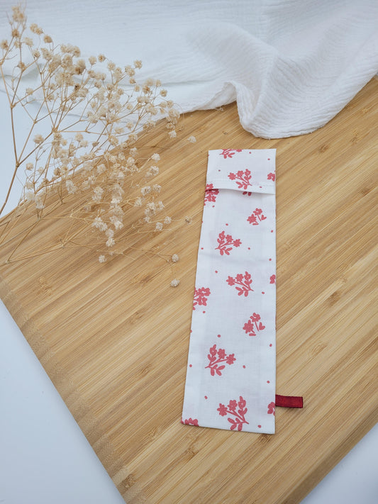 Pochette pour brosse à dents - Bégonia - CréaEmeline - accessoire - fait-main