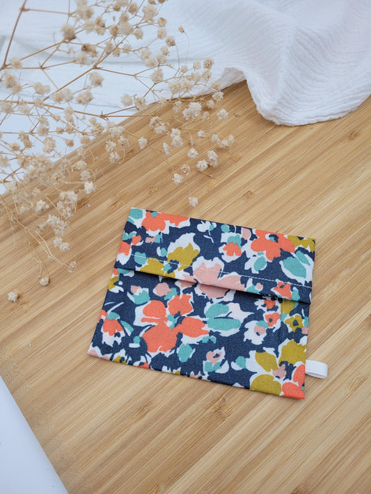 Pochette à savon - Pivoine - CréaEmeline - accessoire - fait-main