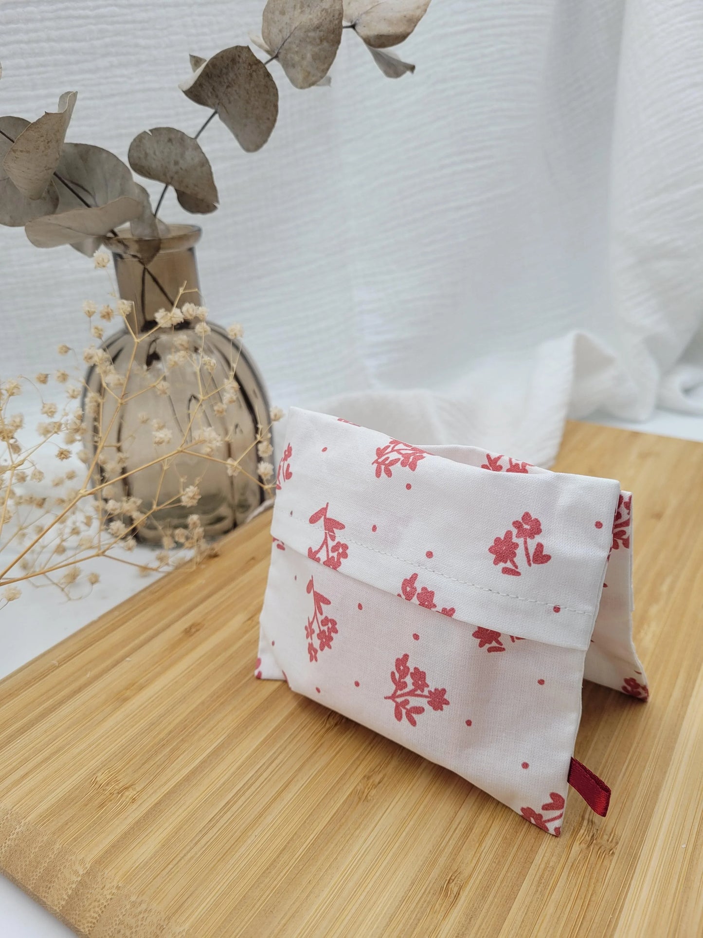 Pochette à savon - Bégonia - CréaEmeline - accessoire - fait-main