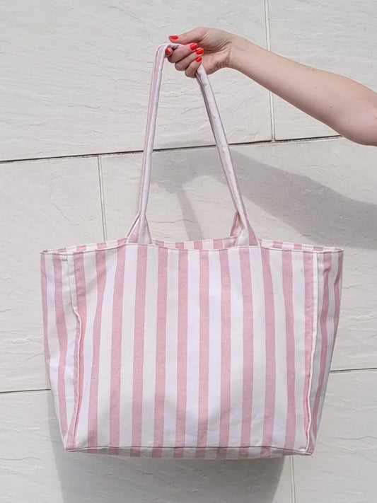 Sac cabas - Raya rose - CréaEmeline - accessoire - fait-main