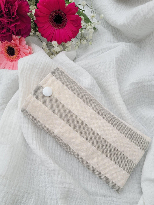 Etui à lunettes - Raya gris - CréaEmeline - accessoire - fait-main