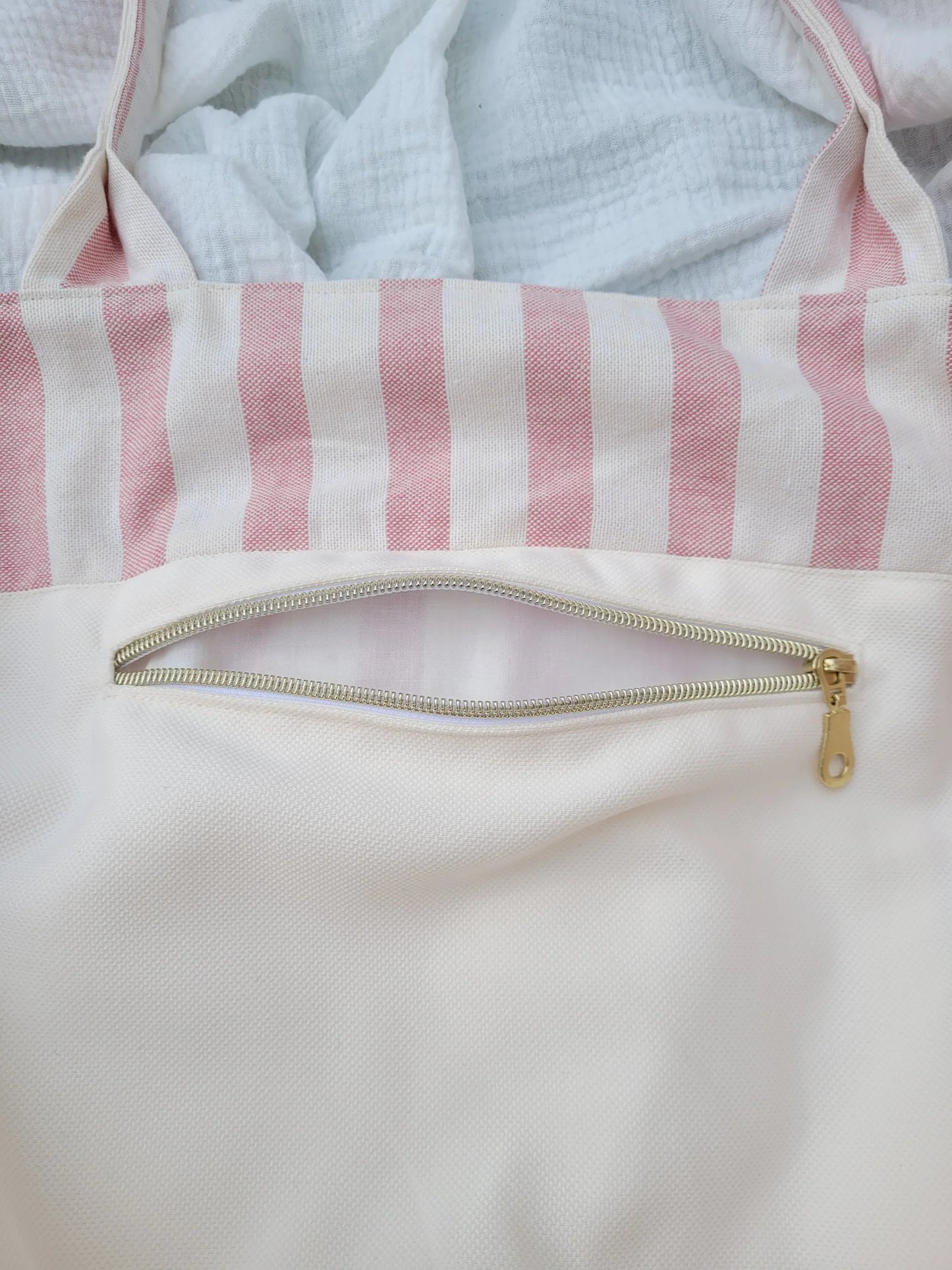 Sac cabas - Raya rose - CréaEmeline - accessoire - fait-main