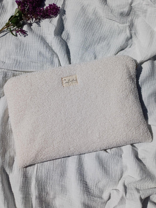Housse ordinateur / tablette - Bouclette - CréaEmeline - accessoire - fait-main