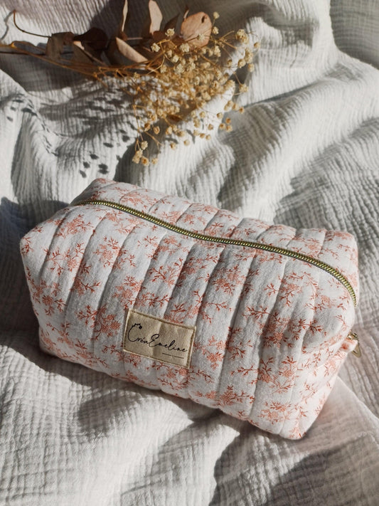 Coffret produits pour la salle de bain - Mia rose - CréaEmeline - accessoire - fait-main