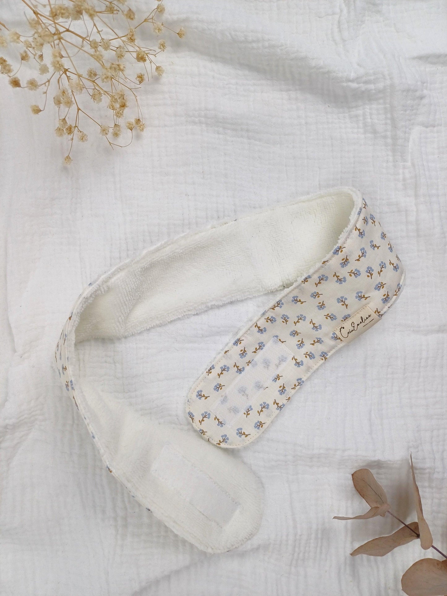Bandeau de soin visage - Anémone - CréaEmeline - accessoire - fait-main