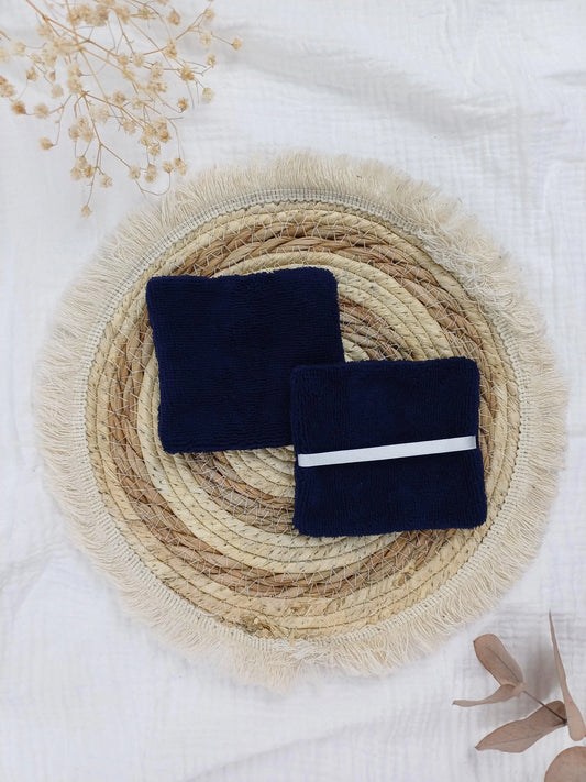 Coffret produits pour la salle de bain - Mia bleu - CréaEmeline - accessoire - fait-main