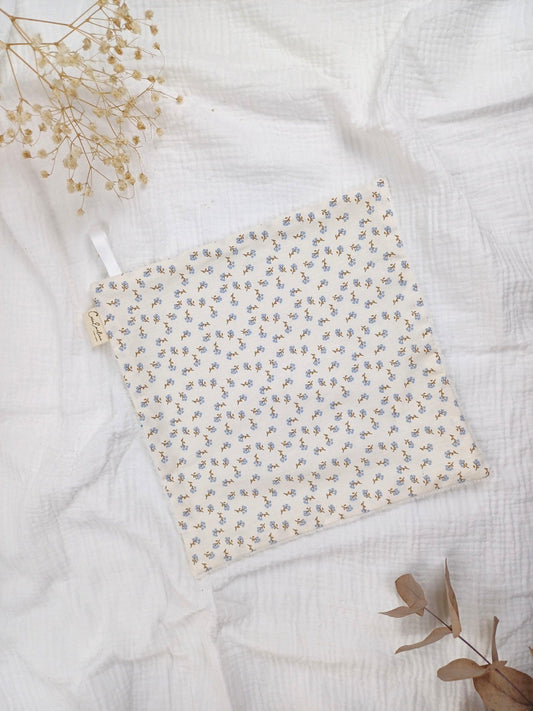 Serviette visage / main - Anémone - CréaEmeline - accessoire - fait-main