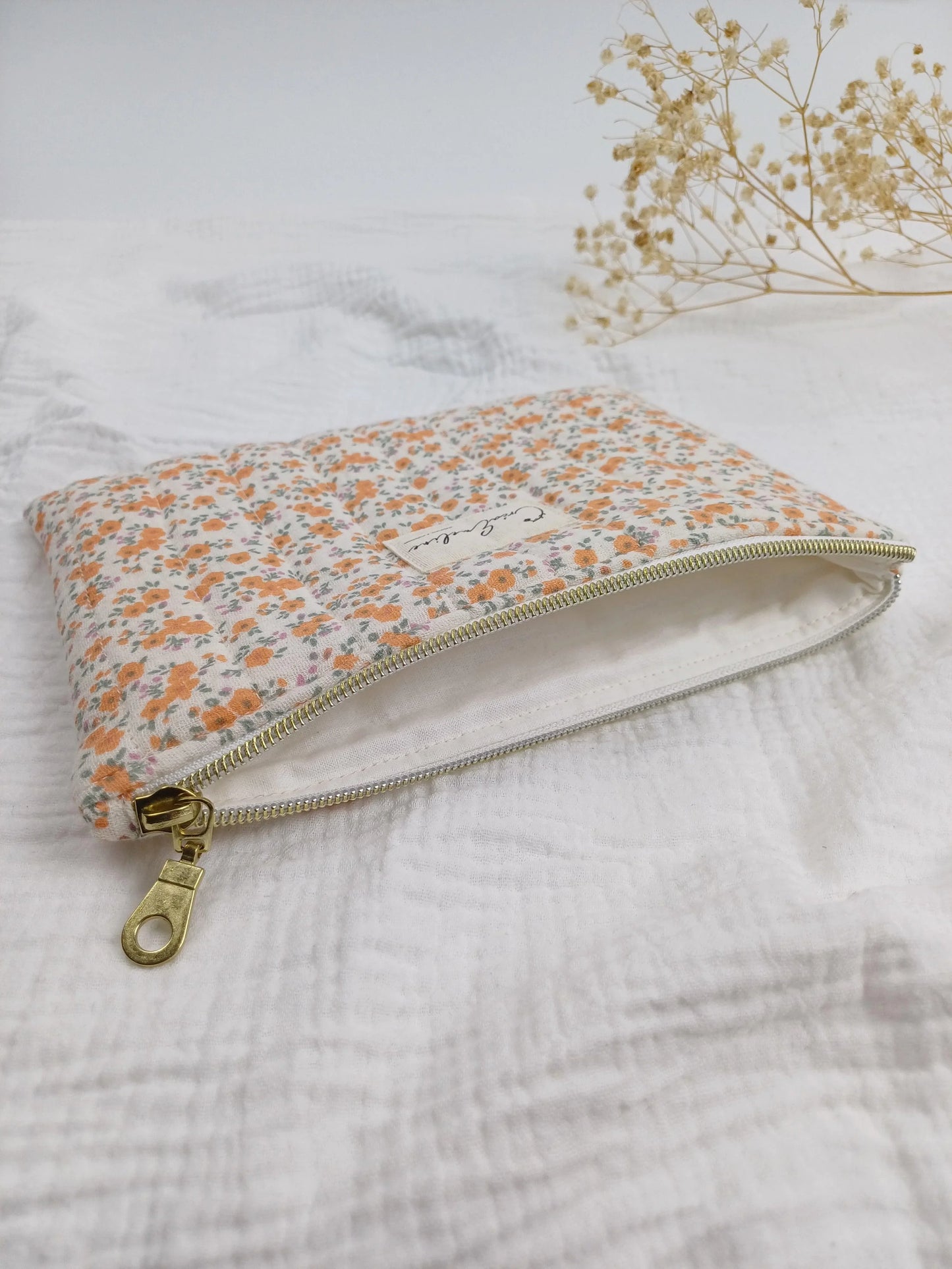 Pochette plate - Alba - CréaEmeline - accessoire - fait-main