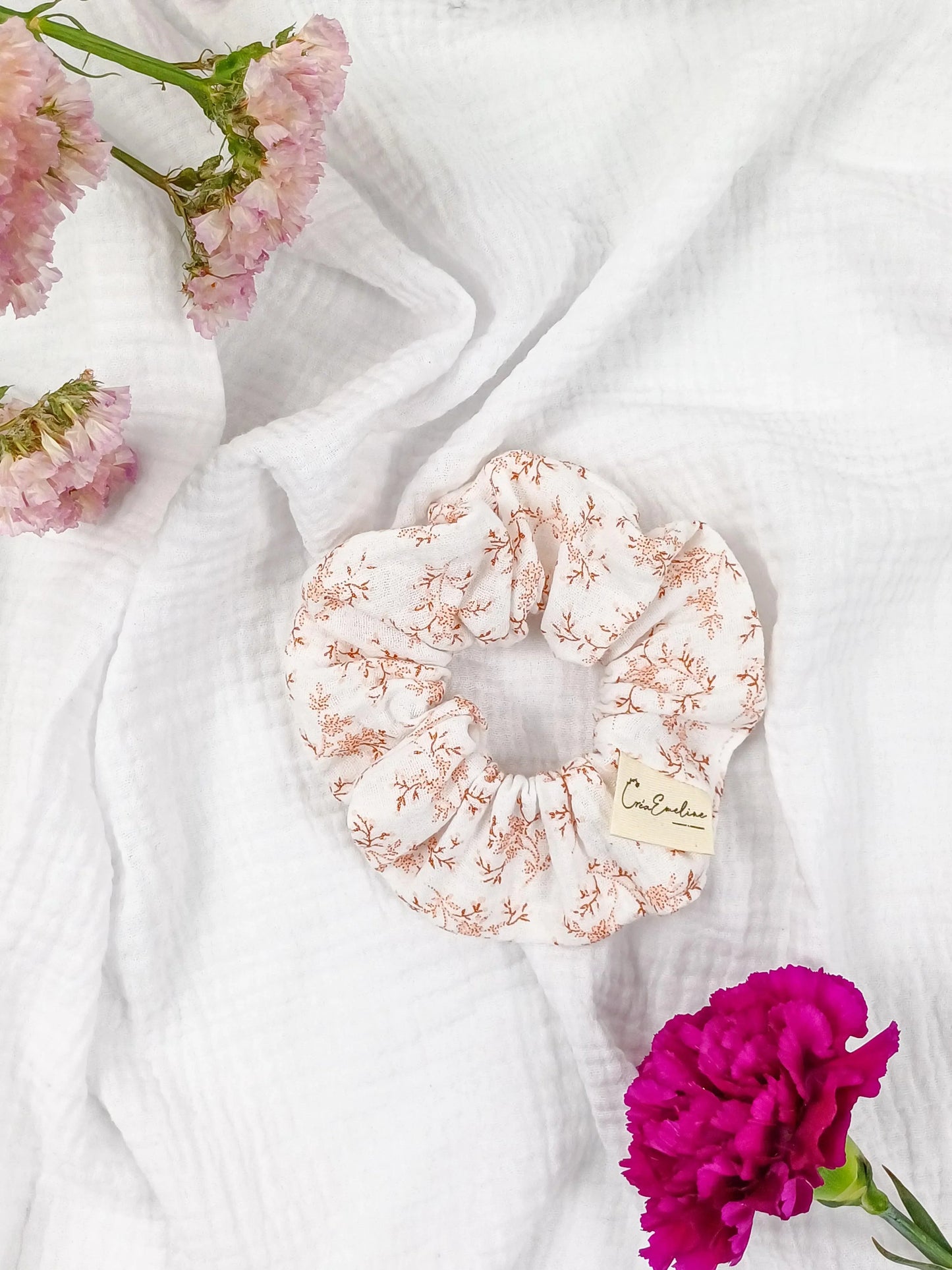 Chouchou - Mia rose - CréaEmeline - accessoire - fait-main