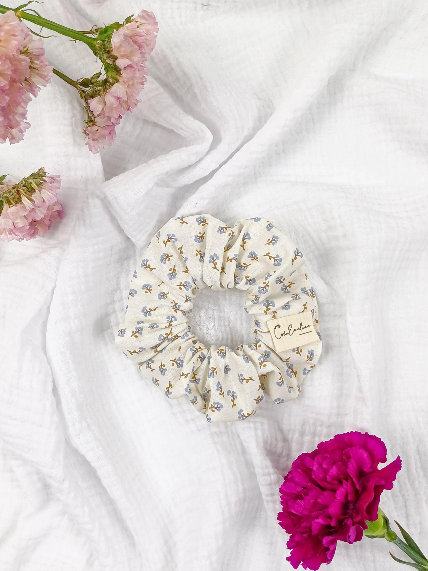 Chouchou - Anémone - CréaEmeline - accessoire - fait-main