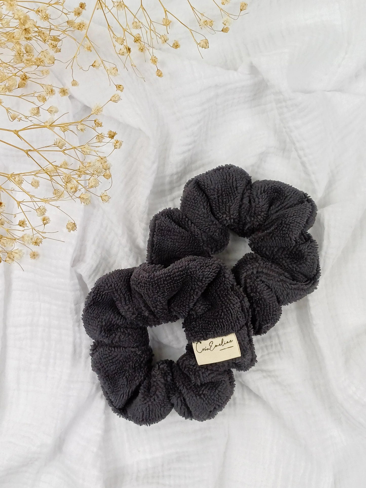 Coffret routine visage - éponge gris anthracite - CréaEmeline - accessoire - fait-main