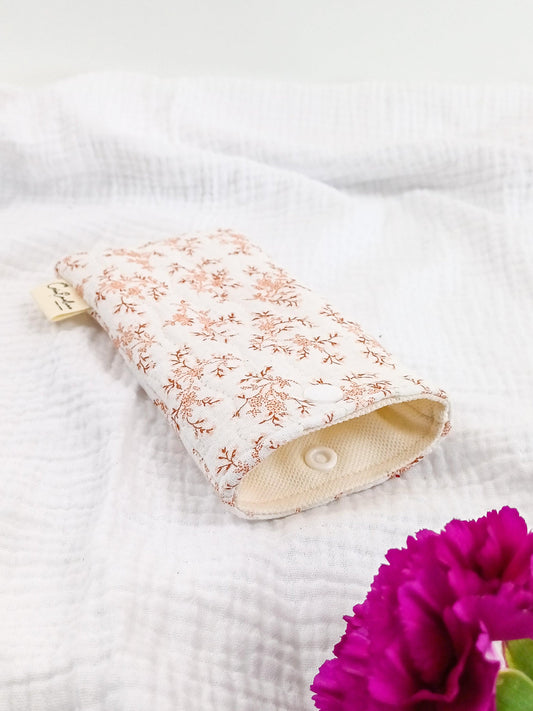 Etui à lunettes - Mia rose - CréaEmeline - accessoire - fait-main