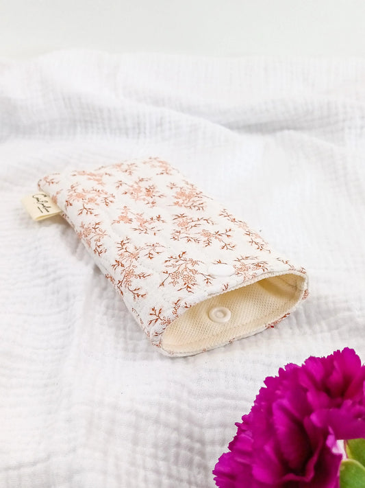 Etui à lunettes - Mia rose - CréaEmeline - accessoire - fait-main