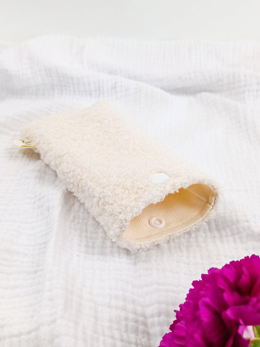 Etui à lunettes - Bouclette écru - CréaEmeline - accessoire - fait-main