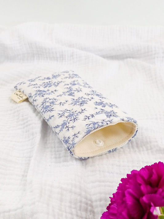 Etui à lunettes - Mia bleu - CréaEmeline - accessoire - fait-main