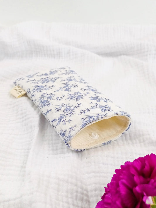 Etui à lunettes - Mia bleu - CréaEmeline - accessoire - fait-main