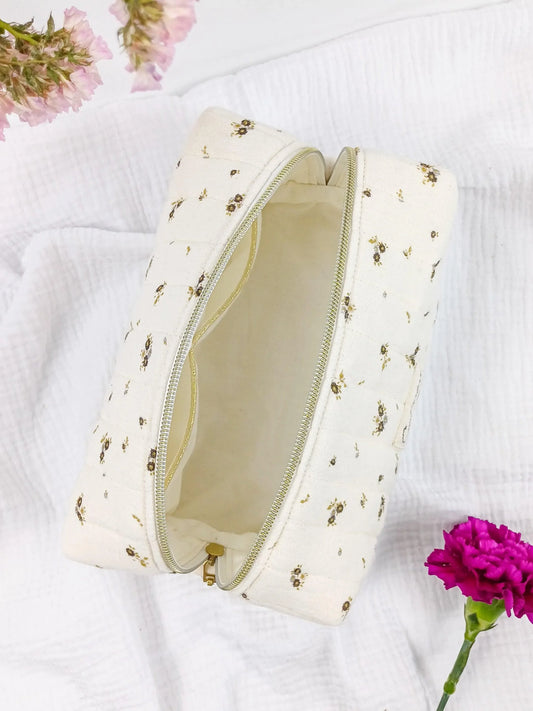 Trousse de toilette - Olivia - CréaEmeline - accessoire - fait-main