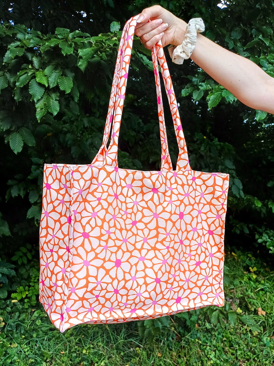 Sac cabas - Florana - CréaEmeline - accessoire - fait-main