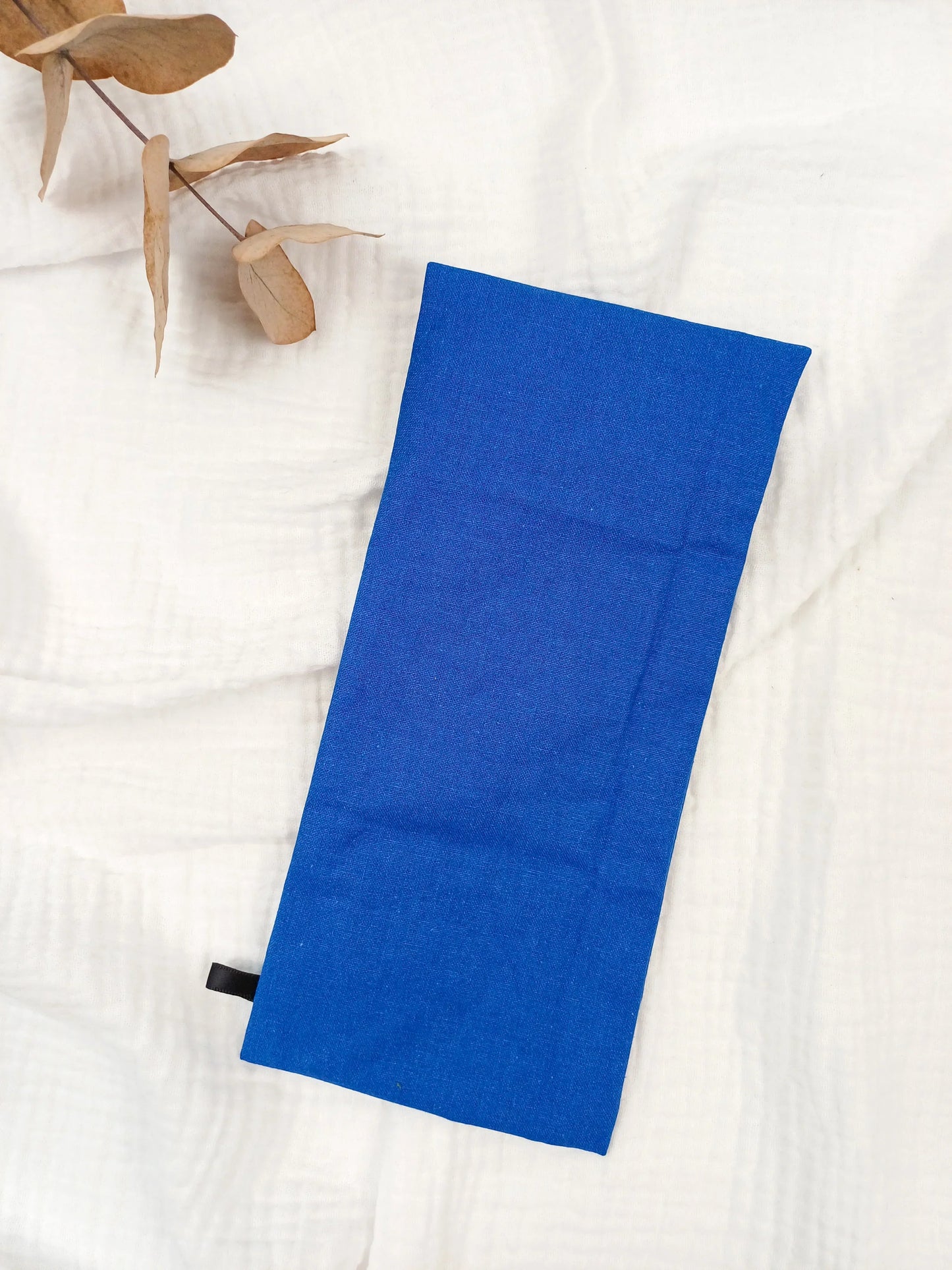 Pochette pour brosse à dents / couverts - uni bleu - CréaEmeline - accessoire - fait-main