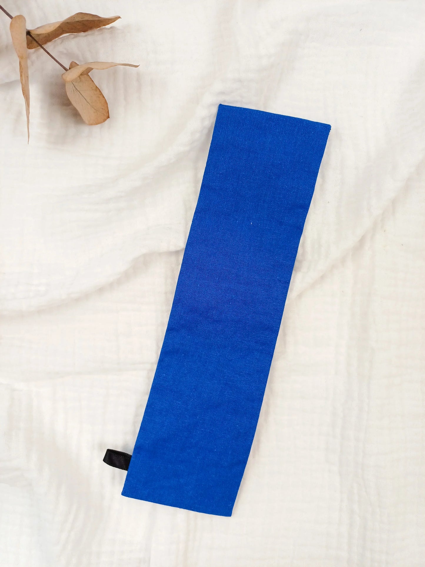 Pochette pour brosse à dents - uni bleu - CréaEmeline - accessoire - fait-main