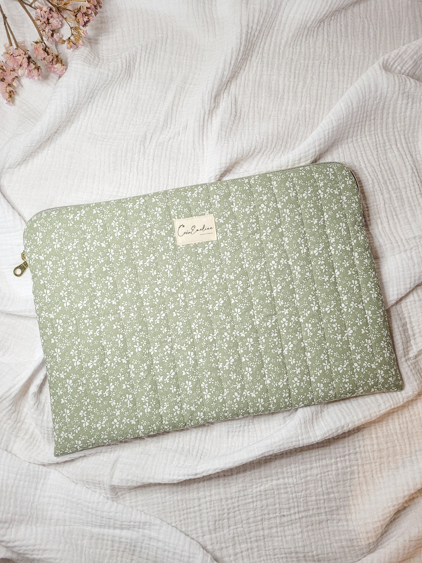 Housse ordinateur / tablette - Perrine - CréaEmeline - accessoire - fait-main