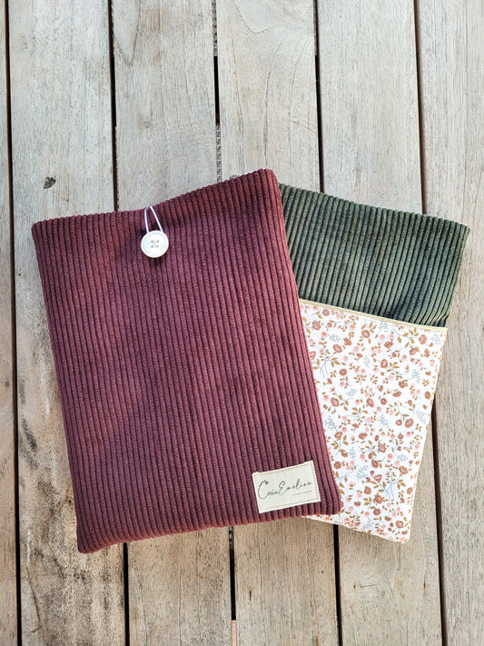 Pochette à livre / liseuse - sur-mesure - CréaEmeline - accessoire - fait-main