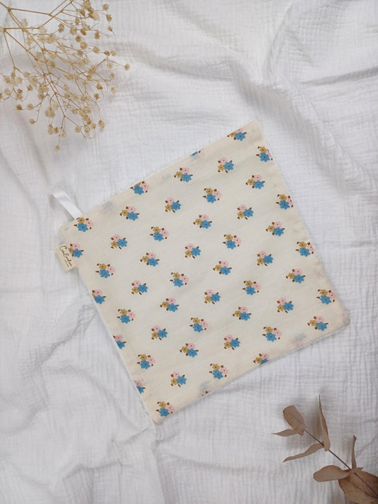 Serviette-visage-main-coton-eponge-bambou-fleurs-Clarisse-2 - CréaEmeline