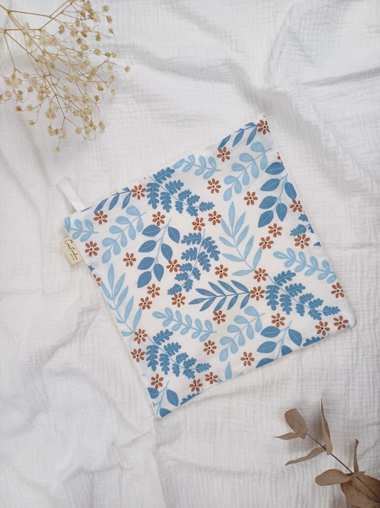 Serviette visage / main - Floryne - CréaEmeline - accessoire - fait-main