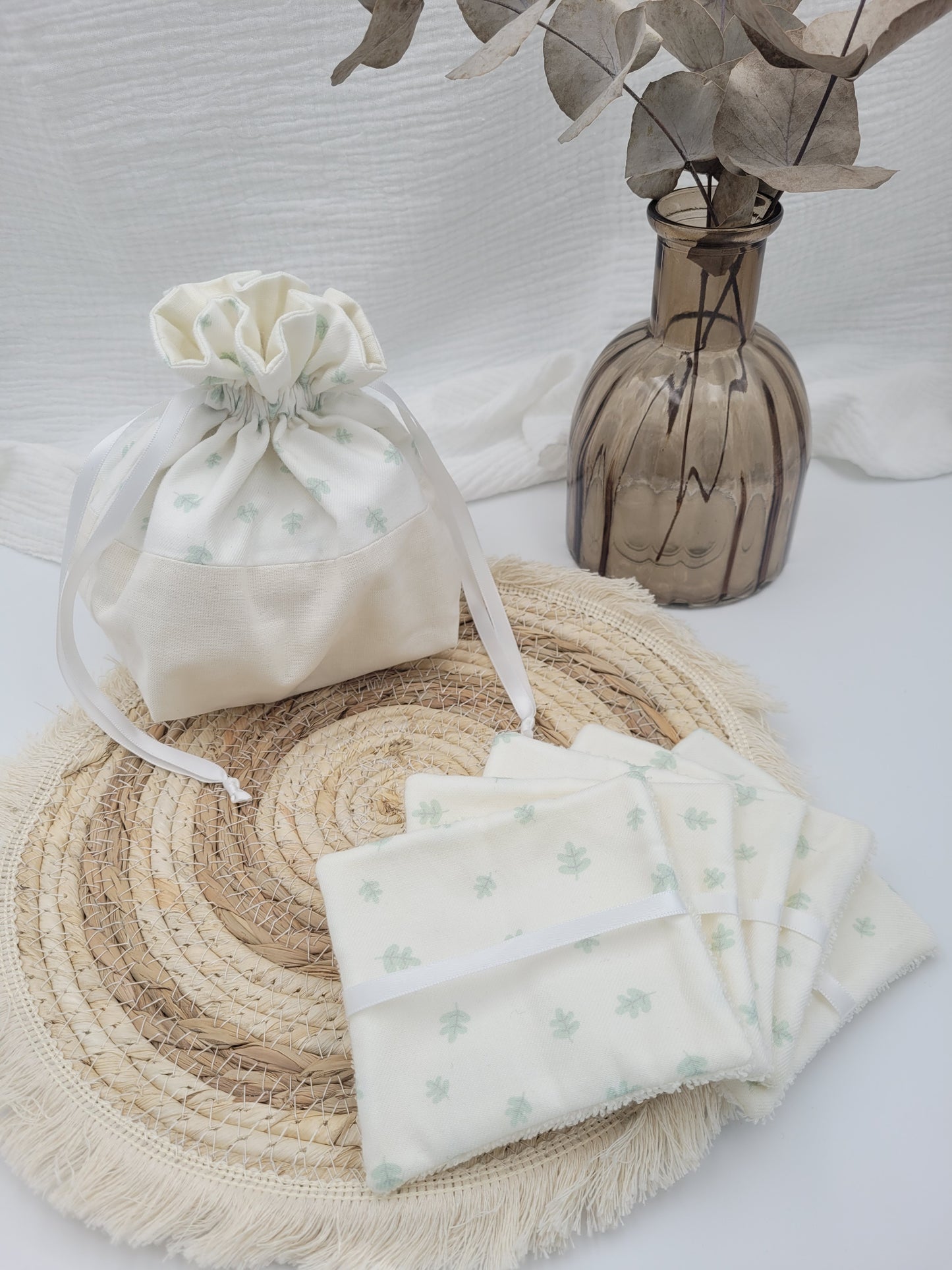 Washable wipes and basket - Faustine