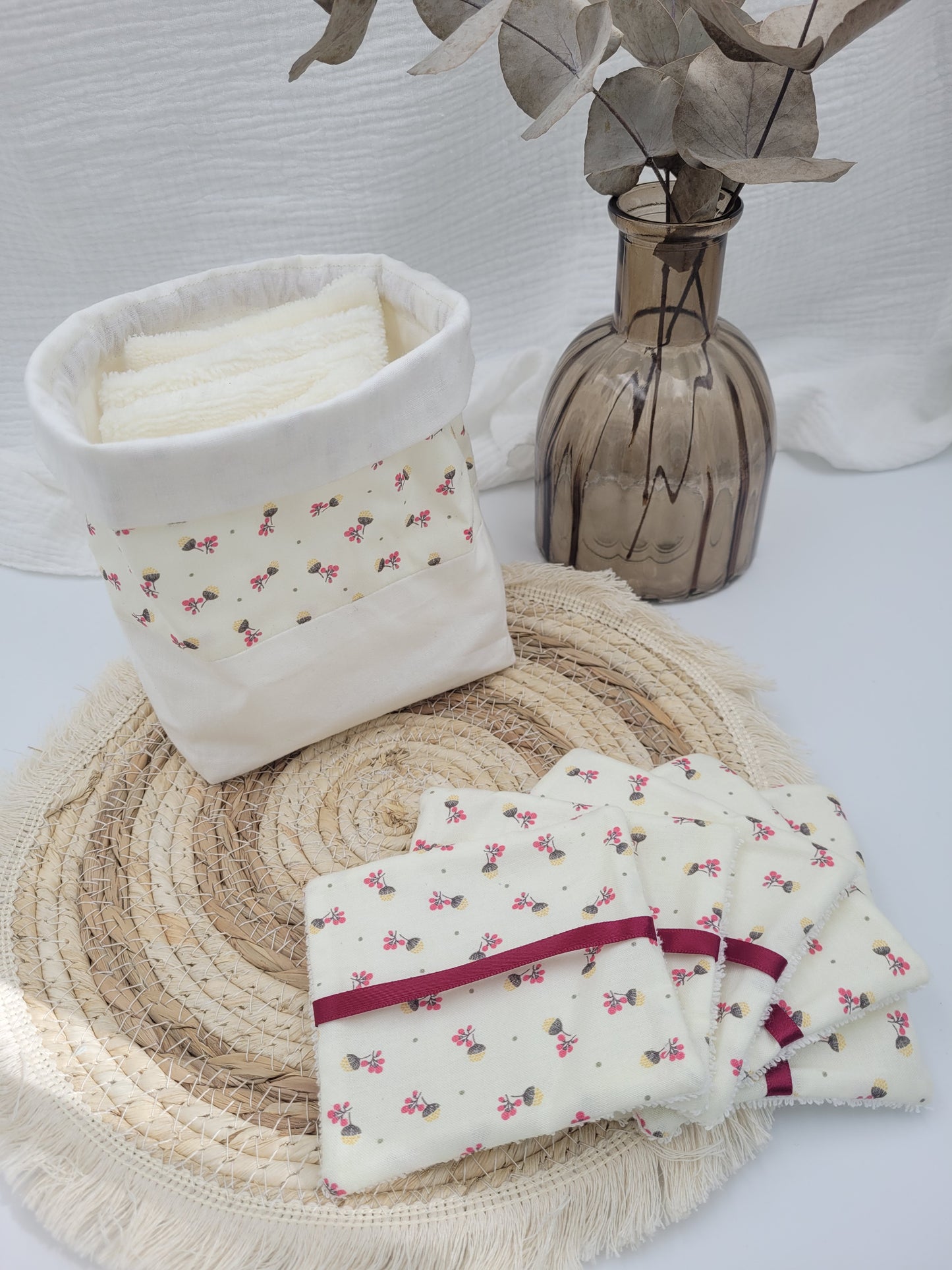 Washable wipes and basket - Dandelion