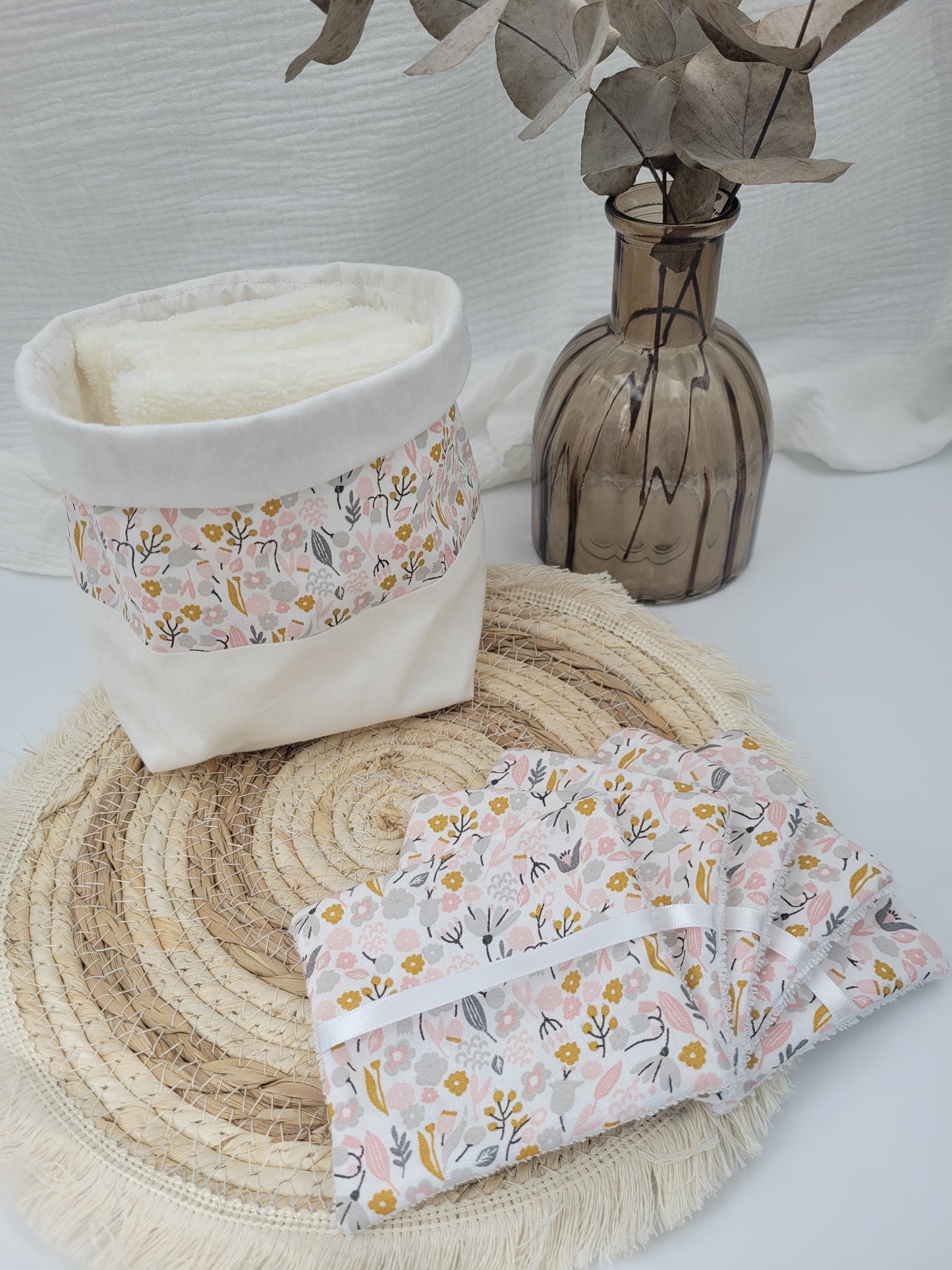 Lingettes lavables et panier - Alicia