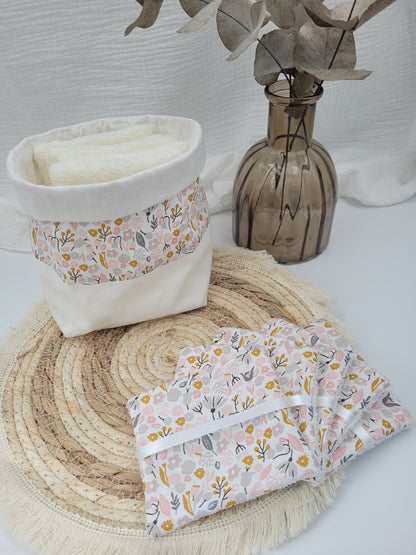 Washable wipes and basket - Alicia