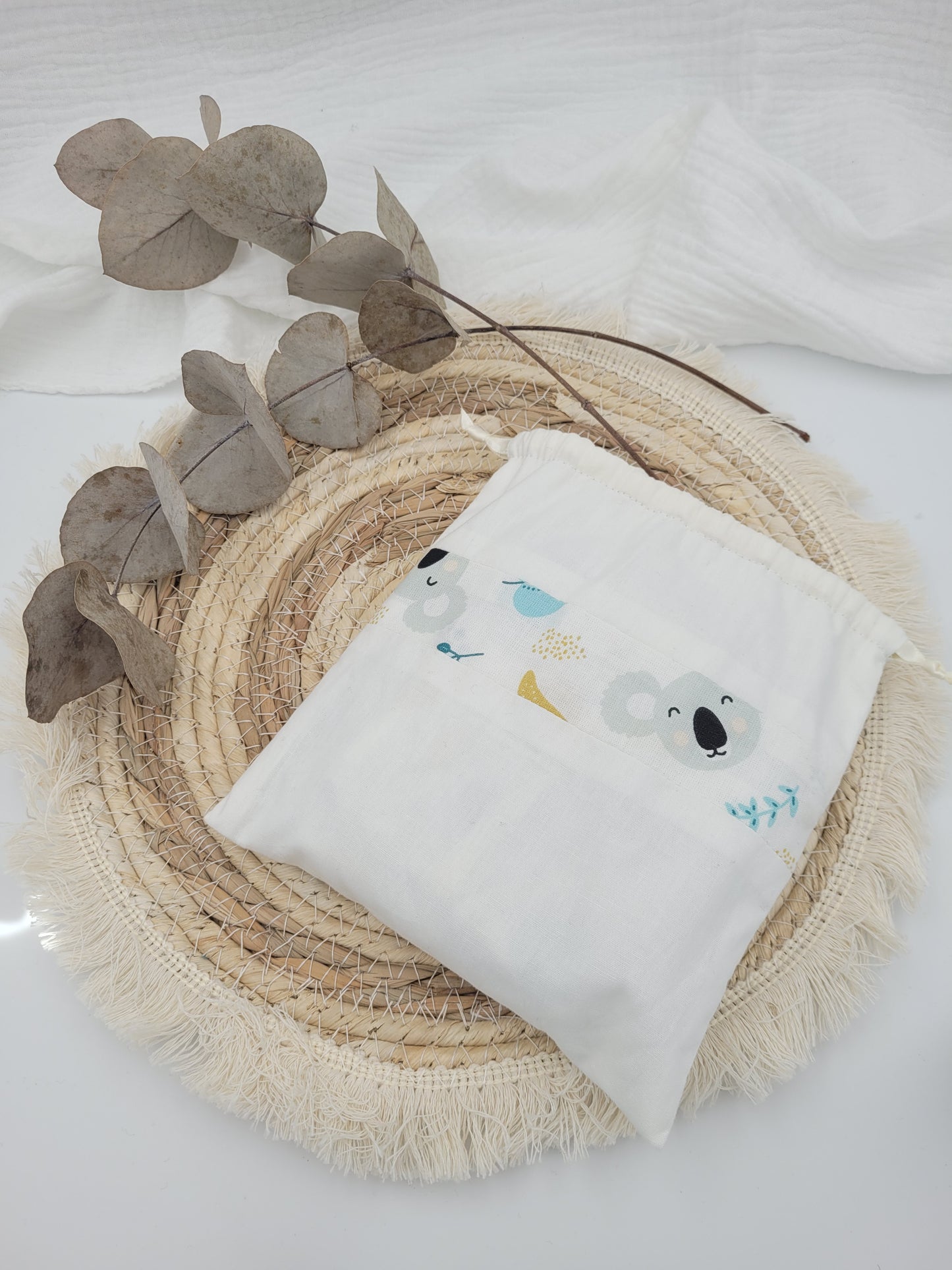 Washable wipes and pouch - Koala