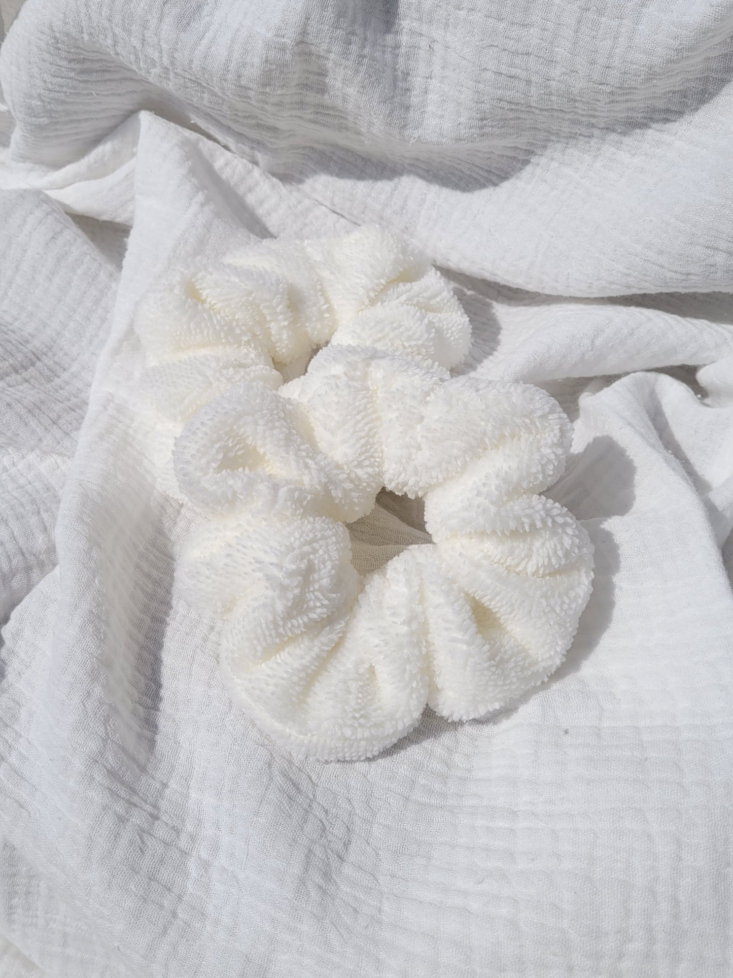 Scrunchie / Terry cloth cuffs - ecru