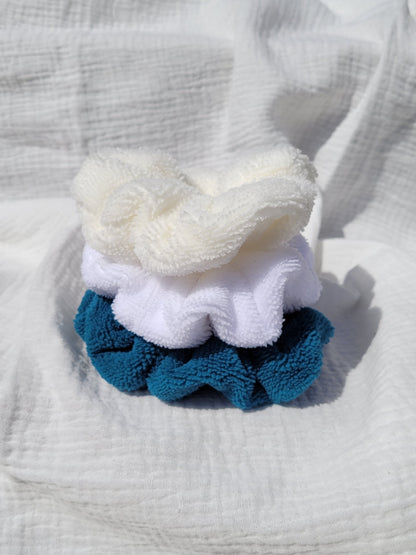 Scrunchie / Terry cloth cuffs - duck blue