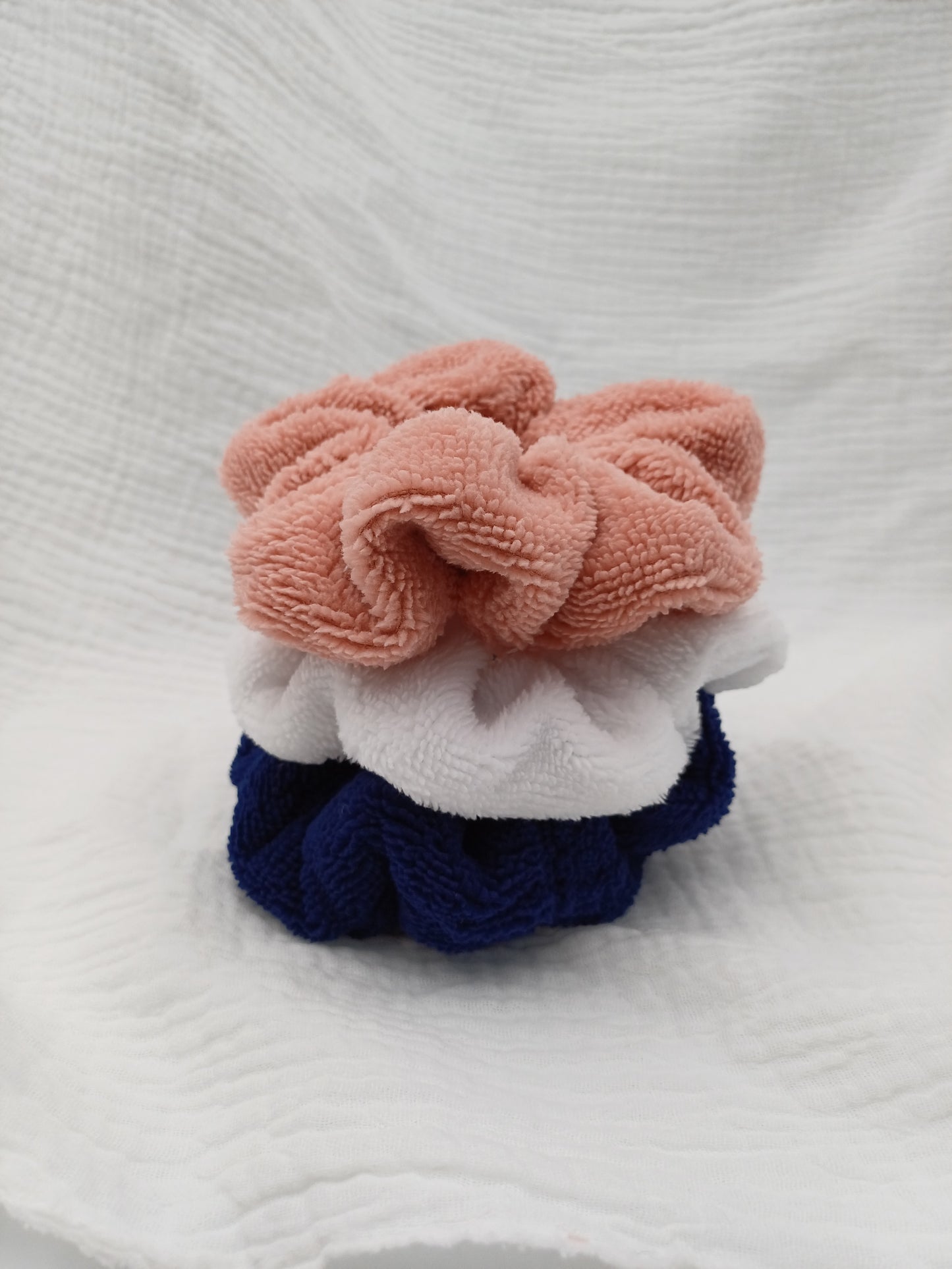 Scrunchie / Terry cloth cuffs - navy blue