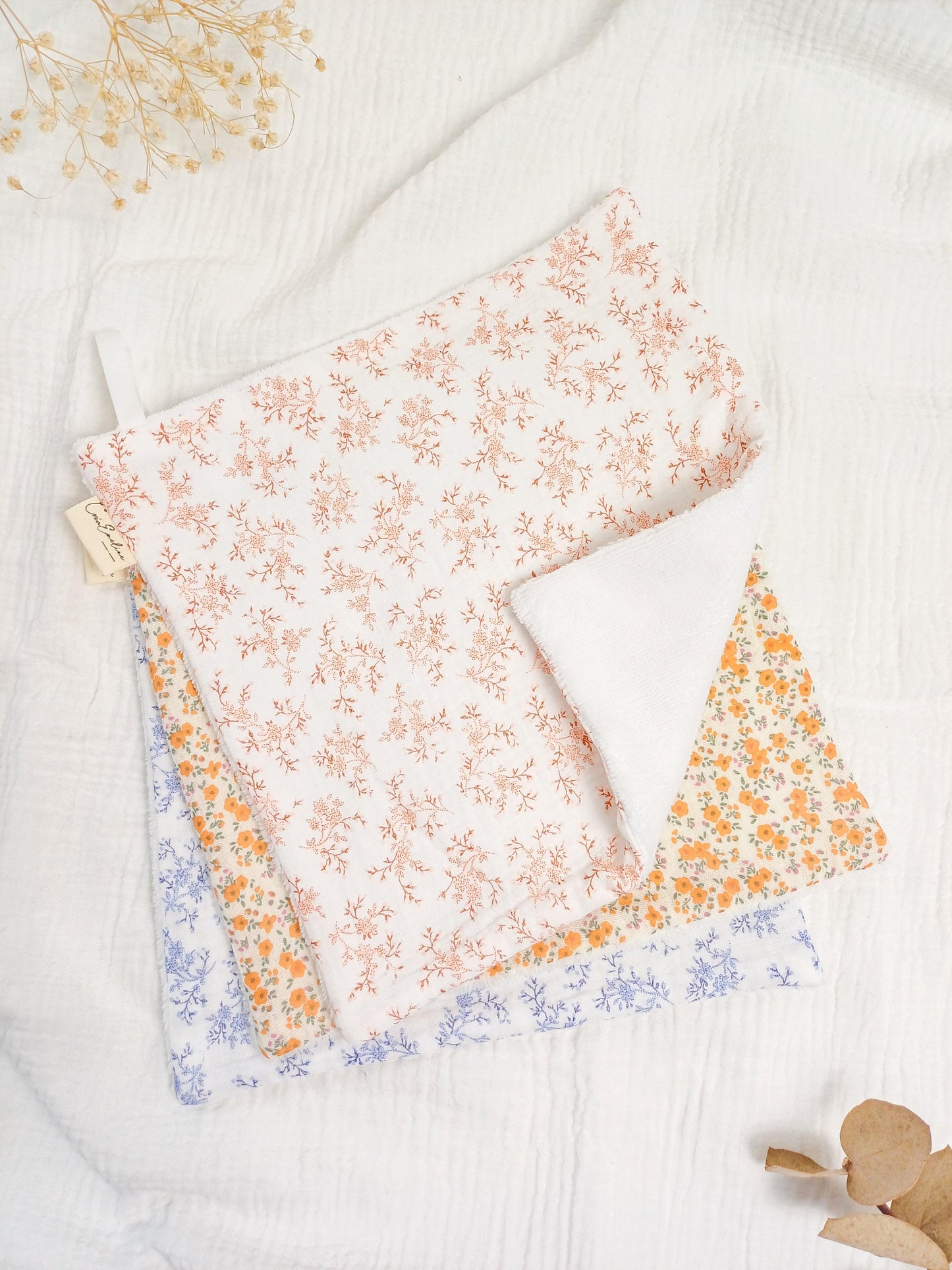 Serviette visage / main - sur-mesure - CréaEmeline - accessoire - fait-main