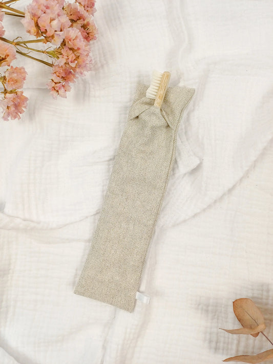 Pochette pour brosse à dents - Lurex - CréaEmeline - accessoire - fait-main