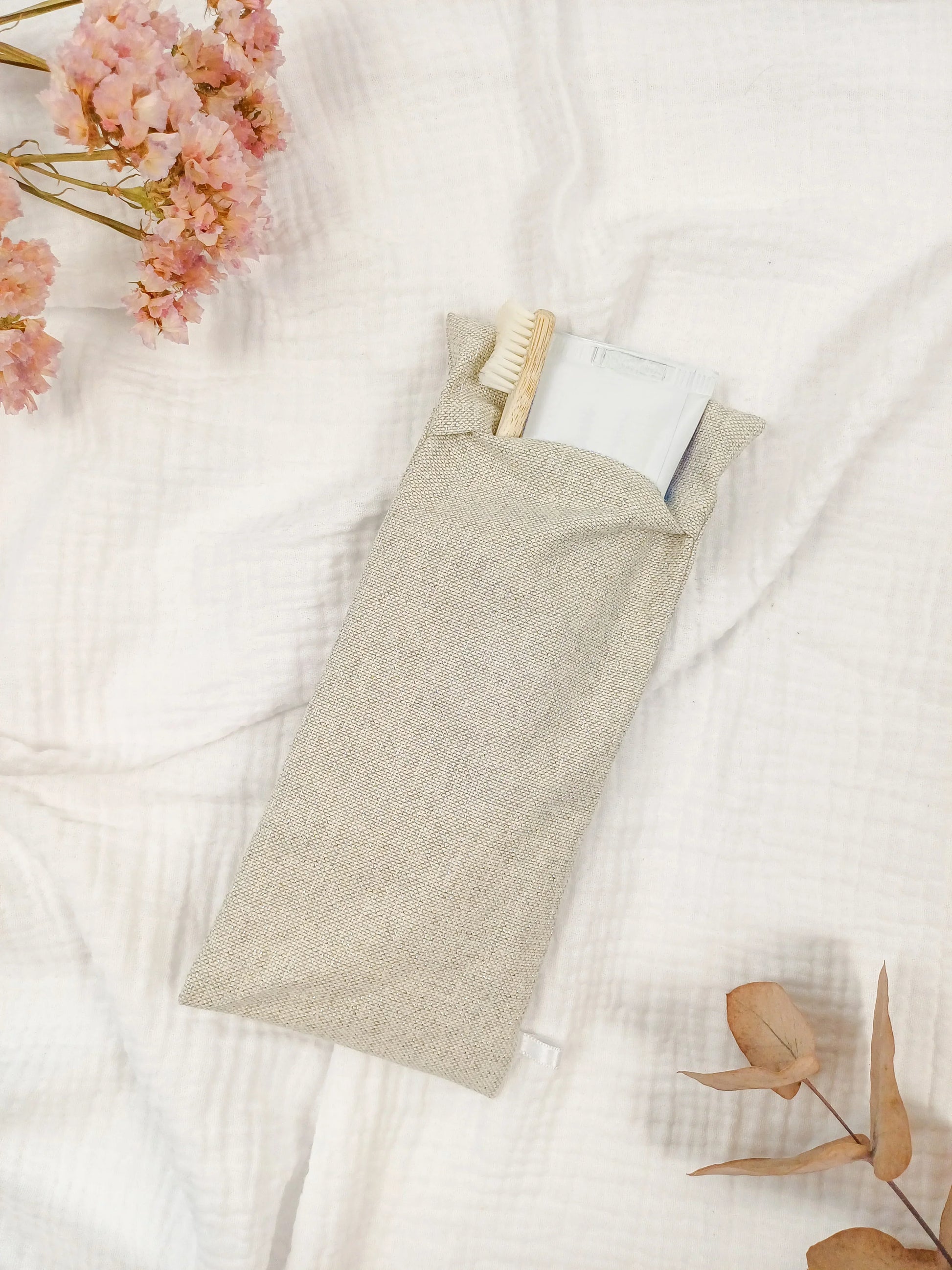 Pochette pour brosse à dents / couverts - Lurex - CréaEmeline - accessoire - fait-main