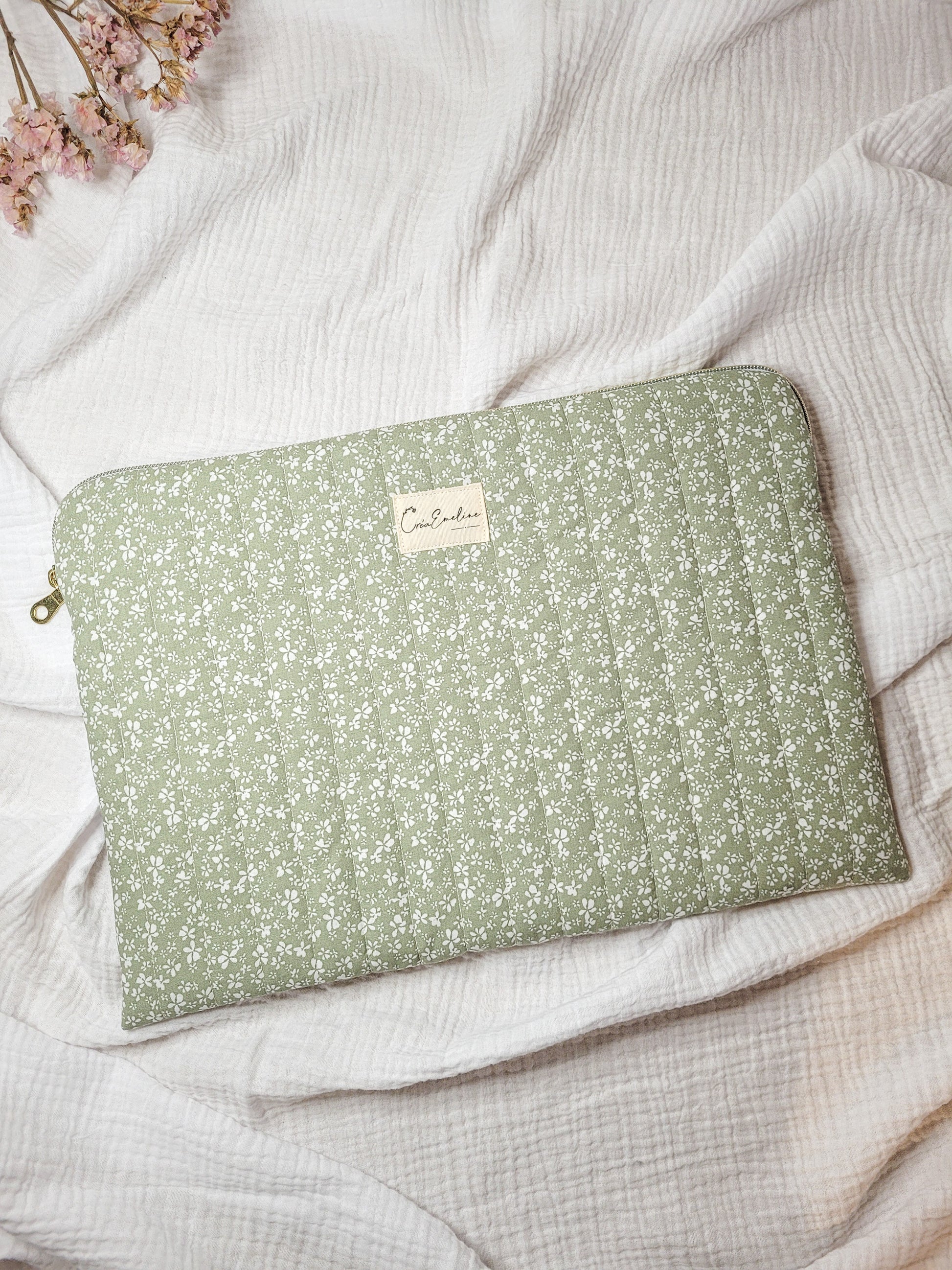 Housse ordinateur / tablette - Perrine - CréaEmeline - accessoire - fait-main