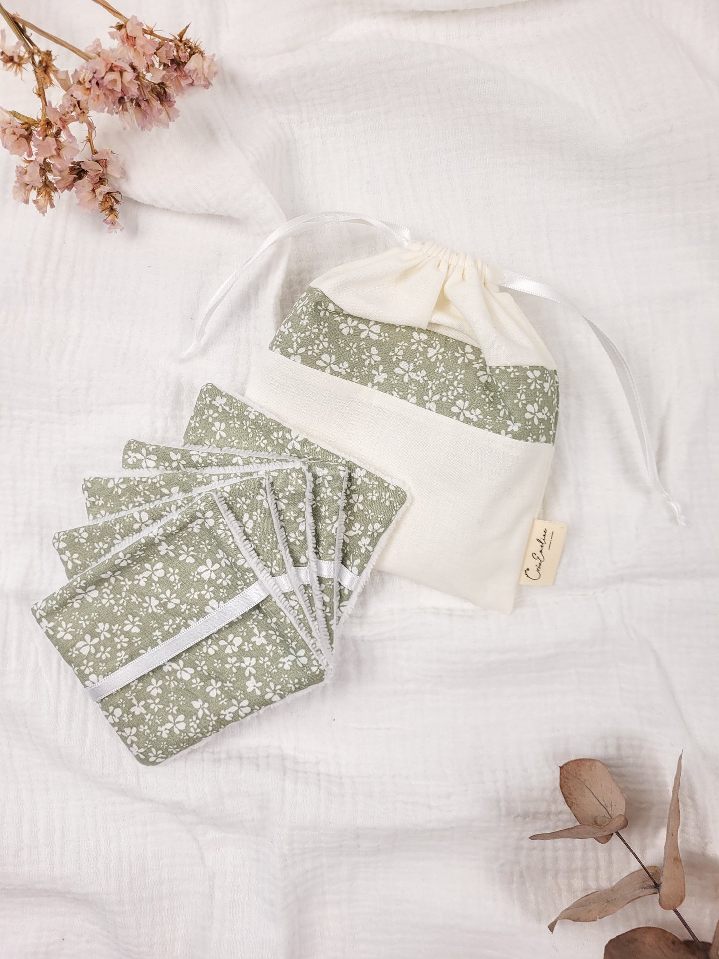 Washable wipes and pouch - Perrine